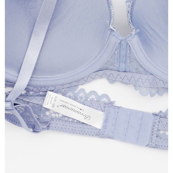 Lace Underwire Padded Push Up Bra Adjustable Straps Sexy Lingerie Womens 36B - Picture 3 of 3